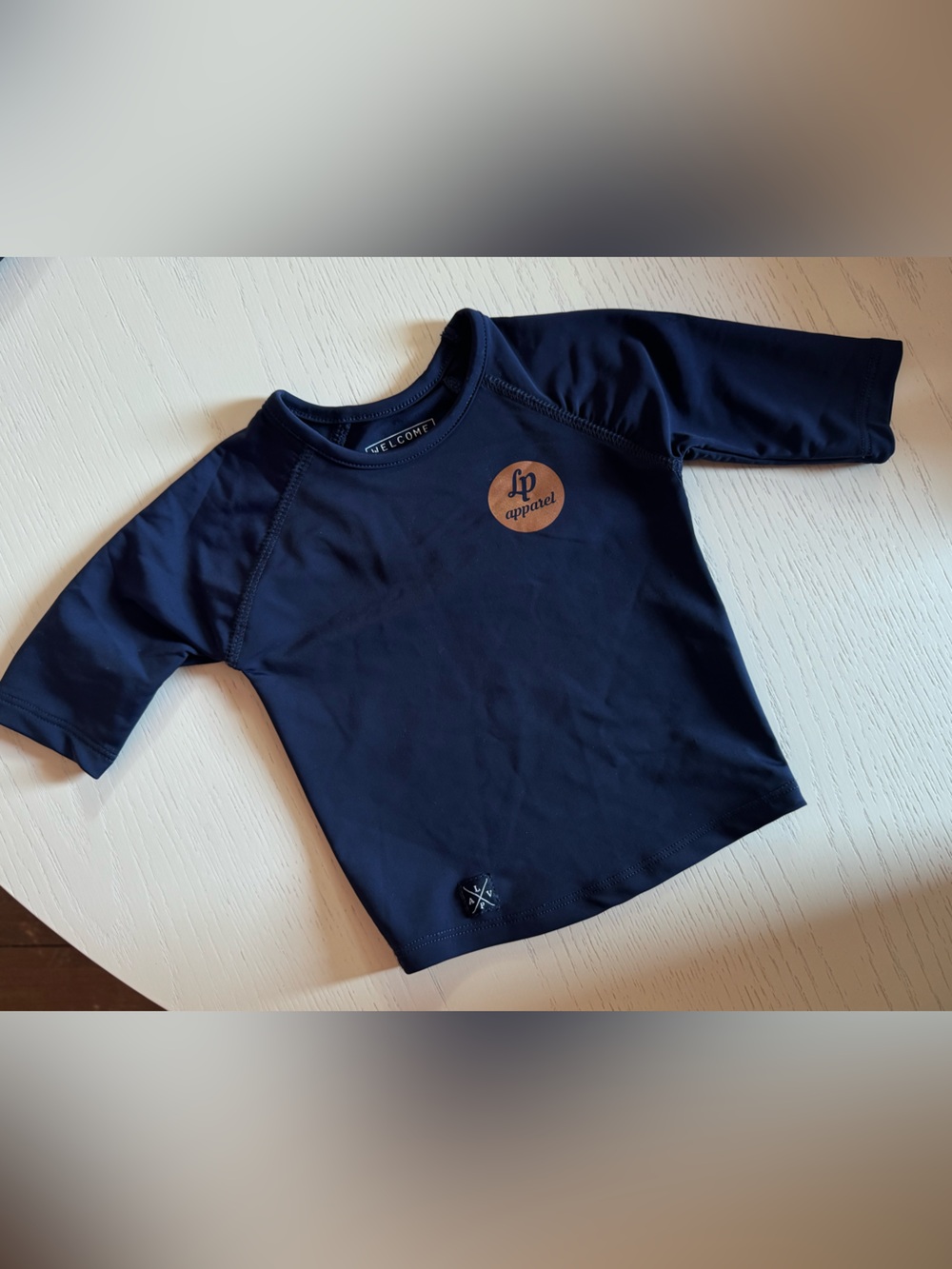 Kids Navy Short-Sleeve Swim Tee